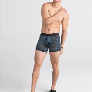 Saxx Camo Boxer Briefs - Blue and Black